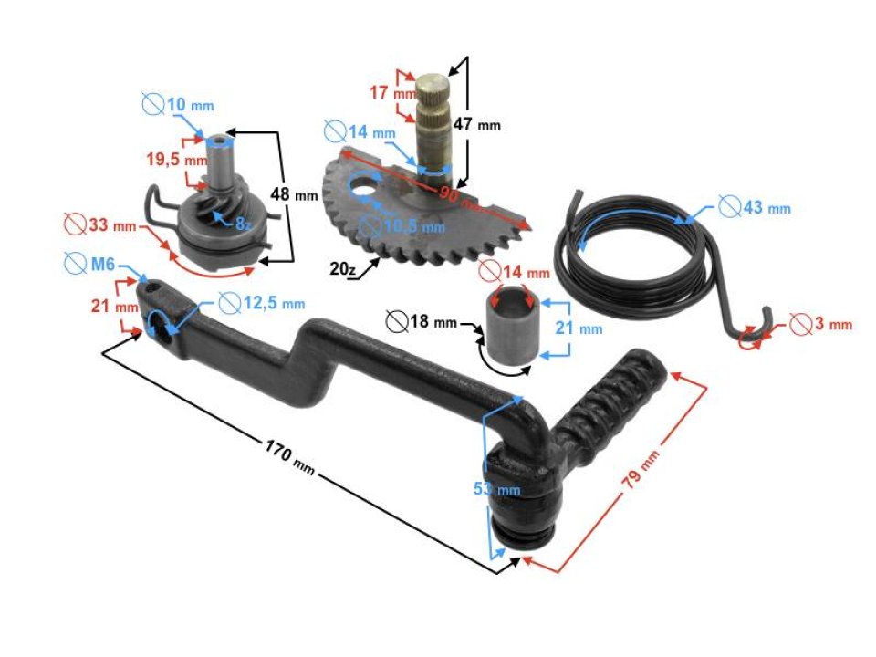 Berugó szett 4T GY6 50ccm (Moretti)