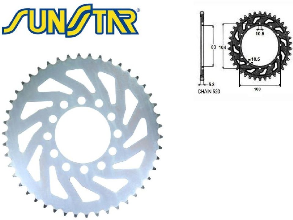 jaszmotor_webshop_lanckerek_hatso_sunstar_sunr1-3356_<br>(520_-_46_fogas)