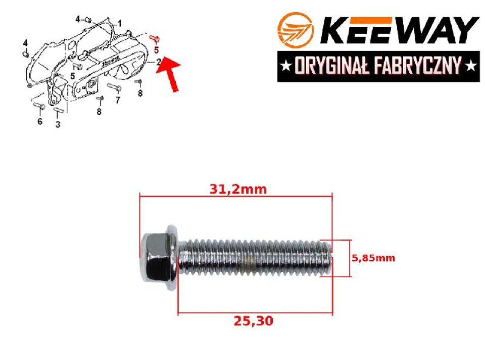 jaszmotor_webshop_dekni_csavar_m6x25_keeway_2t_<br>(gyari_alkatresz)