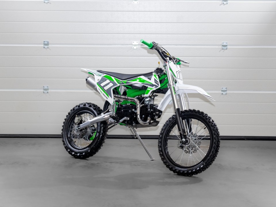 HIGHPER DB608 125 Dirt Bike Cross Motor 17"-14" kerekekkel (Új) - Fehér-zöld-szürke