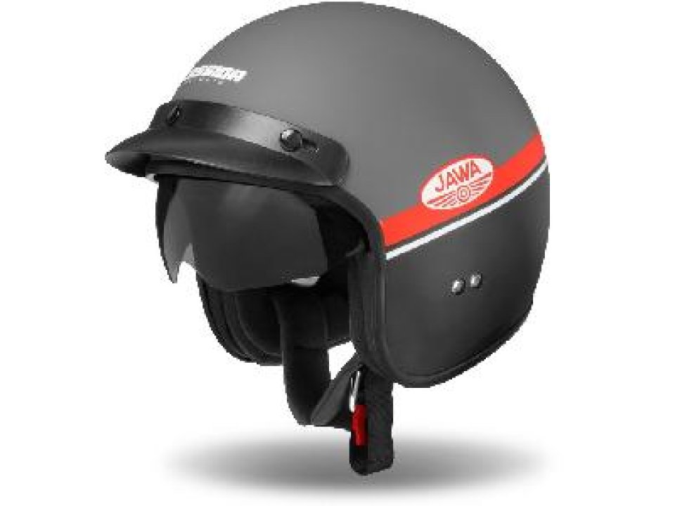 jaszmotor_webshop_cassida_oxygen_jawa_ohc_matt_fekete_szurke_nyitott_bukosisak_napszemuveggel_<br>(matt_fekete-szurke-piros)