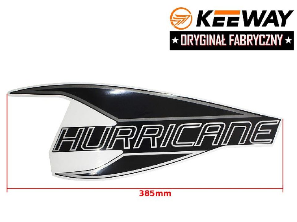 jaszmotor_webshop_keeway_hurricane_matrica_jobb_oldali_<br>(385_mm)_-_fekete