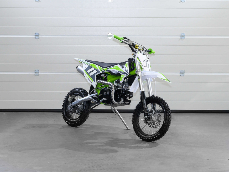HIGHPER DB608 125 Automata Dirt Bike Cross Motor 14"-12" kerekekkel (Új) - Fehér-lime-szürke