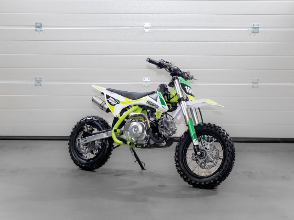 jaszmotor_webshop_highper_dbk12_110__dirt_bike_cross_motor_12"-10"_kerekekkel_<br>(Új)_-_feher-lime