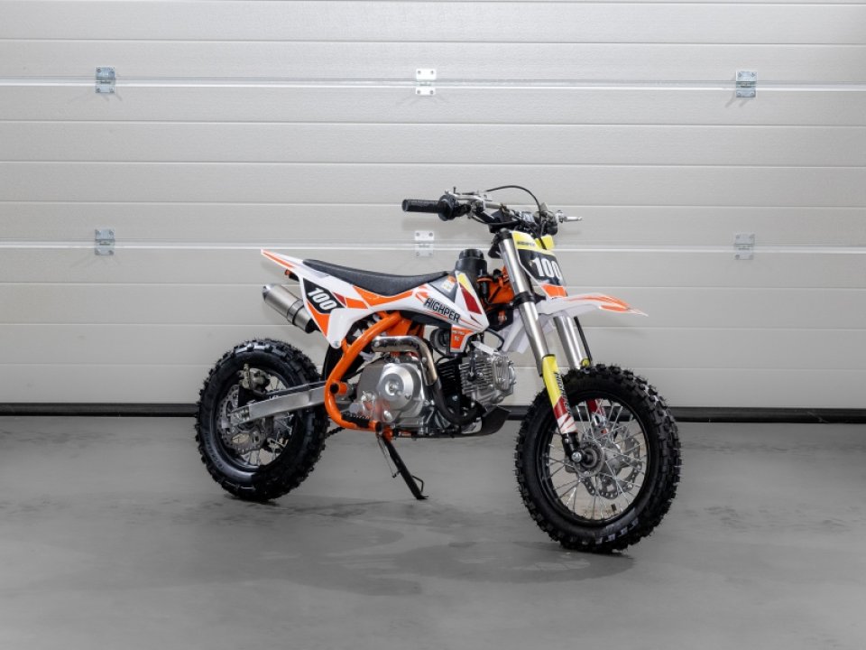 jaszmotor_webshop_highper_dbk12_110__dirt_bike__cross_motor_12"-10"_kerekekkel_<br>(Új)_-_feher-narancssarga