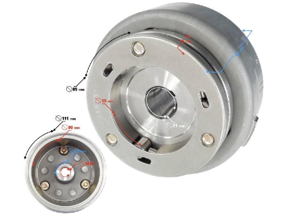 jaszmotor_webshop_gyujtas_alaplap_forgoresz_<br>(lendkerek)_150ccm,__162fmj_motorblokkhoz_-_moretti