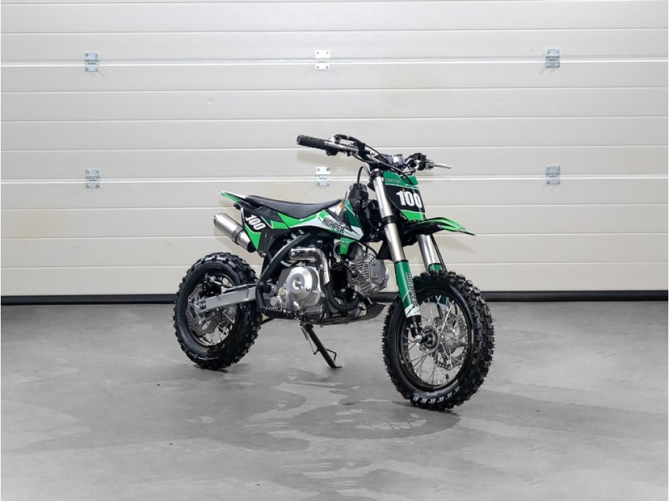 jaszmotor_webshop_highper_dbk12_110__dirt_bike_cross_motor_12"-10"_kerekekkel_<br>(Új)_-_fekete-zold