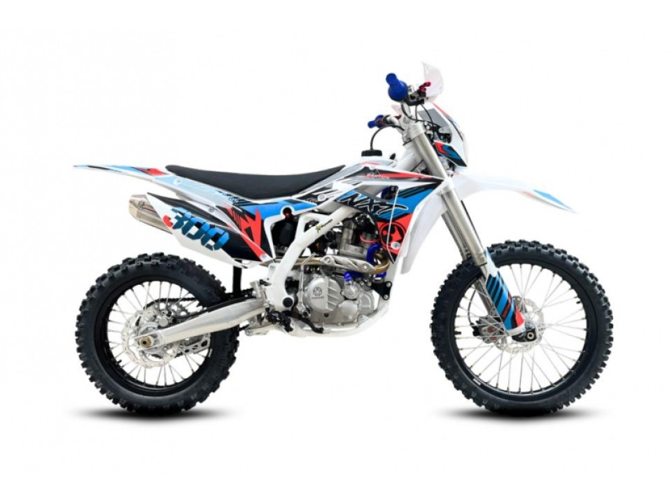 jaszmotor_webshop_barton_nxt_300_dirt_bike_cross_motor_21"-18"_kerekekkel_<br>(Új)_-_feher-kek-piros
