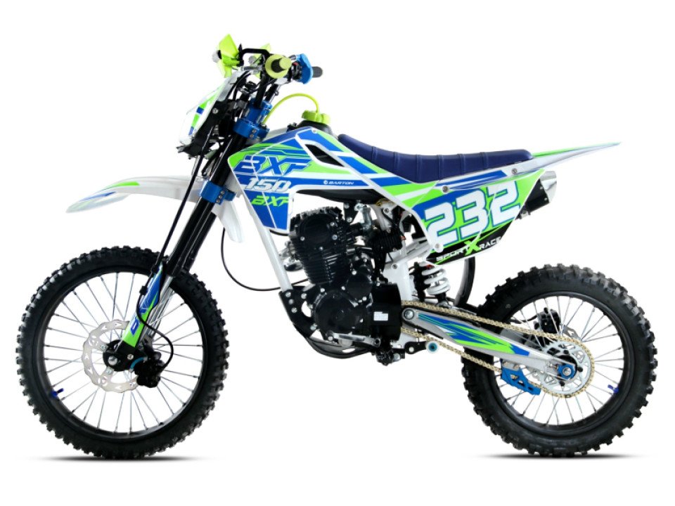 jaszmotor_webshop_barton_bxf_150_pro_dirt_bike_cross_motor_<br>(Új)_-_kek_-_zold