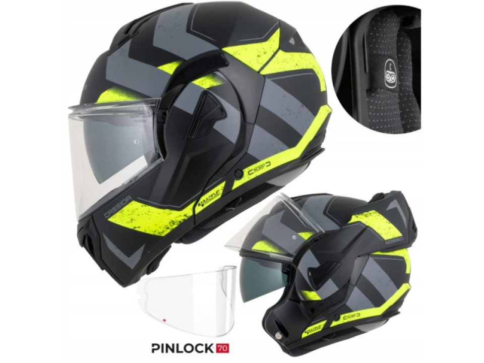 jaszmotor_webshop_cassida_multiflip_korp_felnyithato_bukosisak_napszemuveggel_+_ajandek_pinlock_lencse_<br>(matt_fekete_-_sarga)