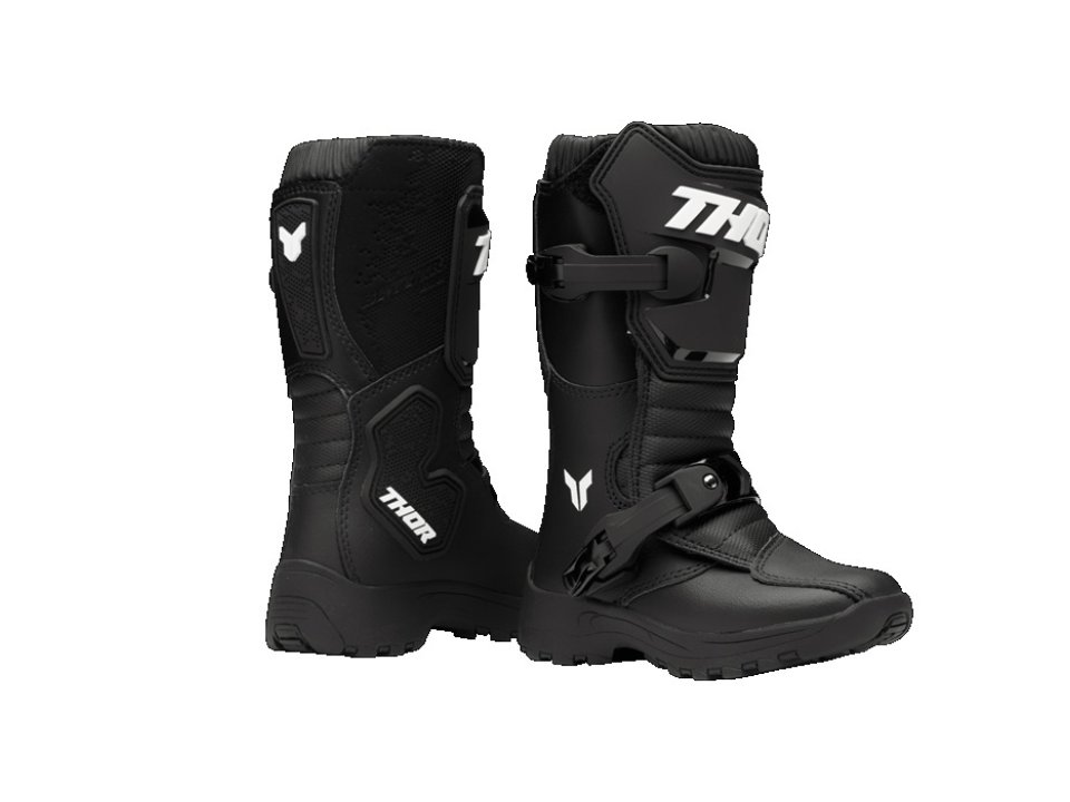 Thor Blitz XR Mini gyerek motoros cross csizma (Fekete - Fehér)