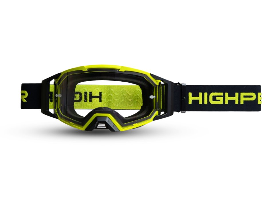 Highper X EVO Cross szemüveg - Matt Fluo Sárga (Átlátszó + Sárga plexivel)