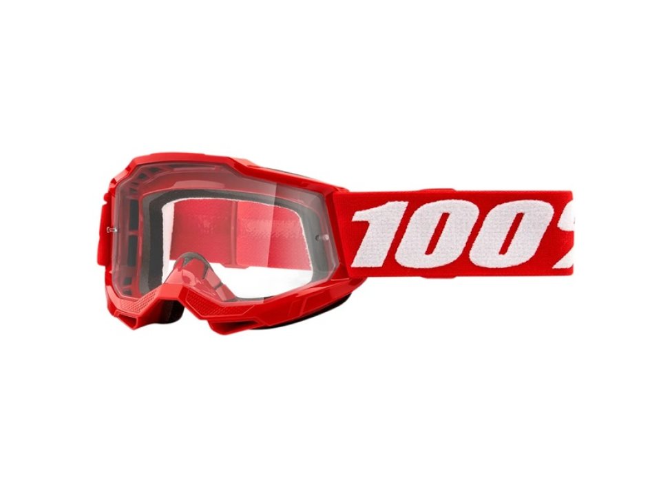 100% - Accuri 2 Youth Gyerek Piros Cross szemüveg - Átlátszó plexivel