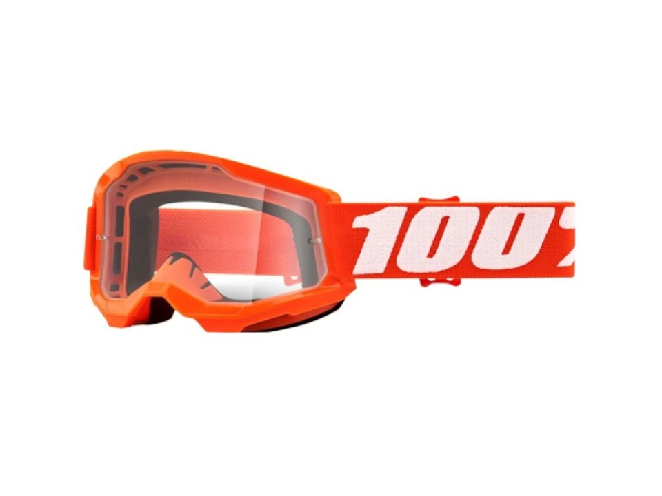 jaszmotor_webshop_100%_-_strata_2_youth_gyerek_narancssarga_cross_szemuveg_-_Átlatszo_plexivel