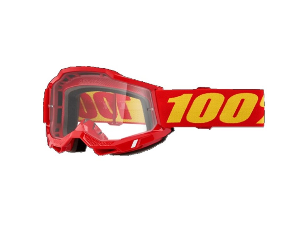 jaszmotor_webshop_100%_-_accuri_2_piros_cross_szemuveg_-_Átlatszo_plexivel