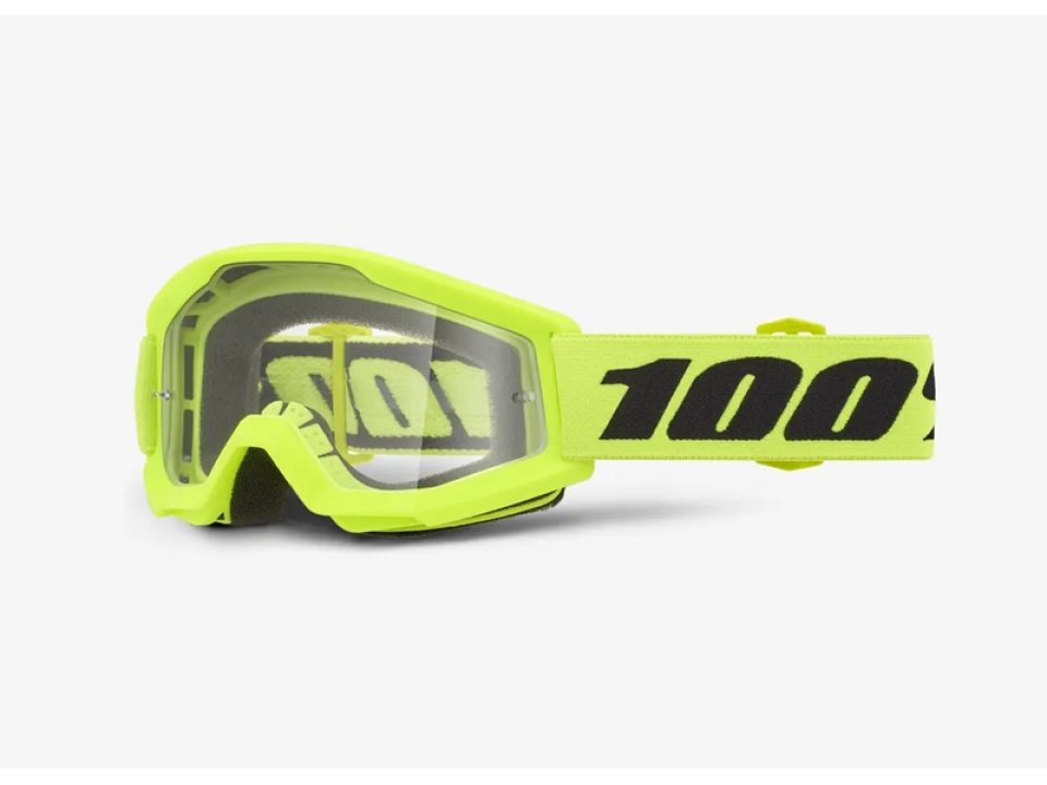 jaszmotor_webshop_100%_-_strata_mini_gyerek_sarga_cross_szemuveg_-_Átlatszo_plexivel