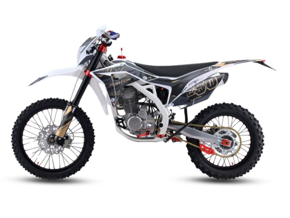jaszmotor_webshop_barton_nxt_250_dirt_bike_cross_motor_21"-18"_kerekekkel_<br>(Új)_-_feher_-_fekete_-_arany