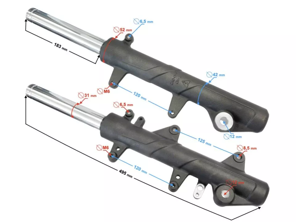 jaszmotor_webshop_predný_teleskop_pár_495mm_voge_sr125